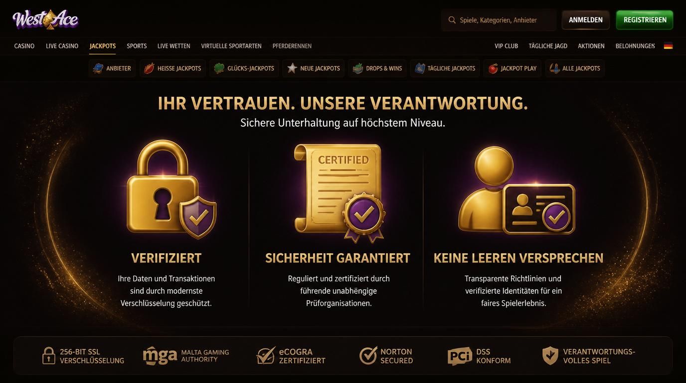 Sicherheits- und Vertrauenselemente in Deutsch zur Darstellung von Verlässlichkeit